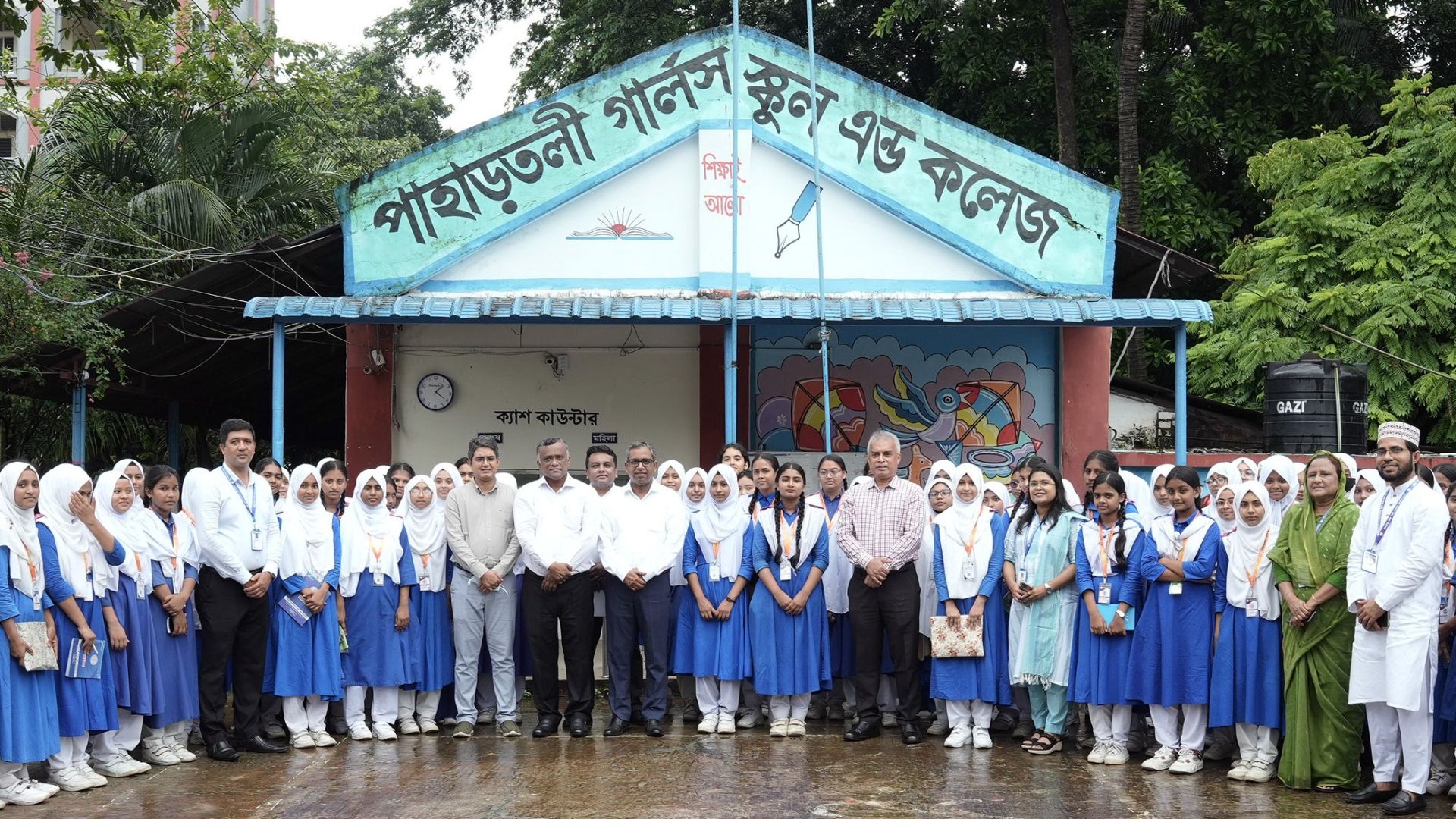 UBL and YPSA representatives with school students