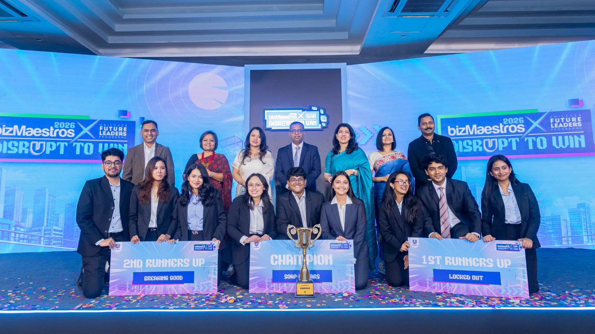 Winners on stage with UBL Leadership