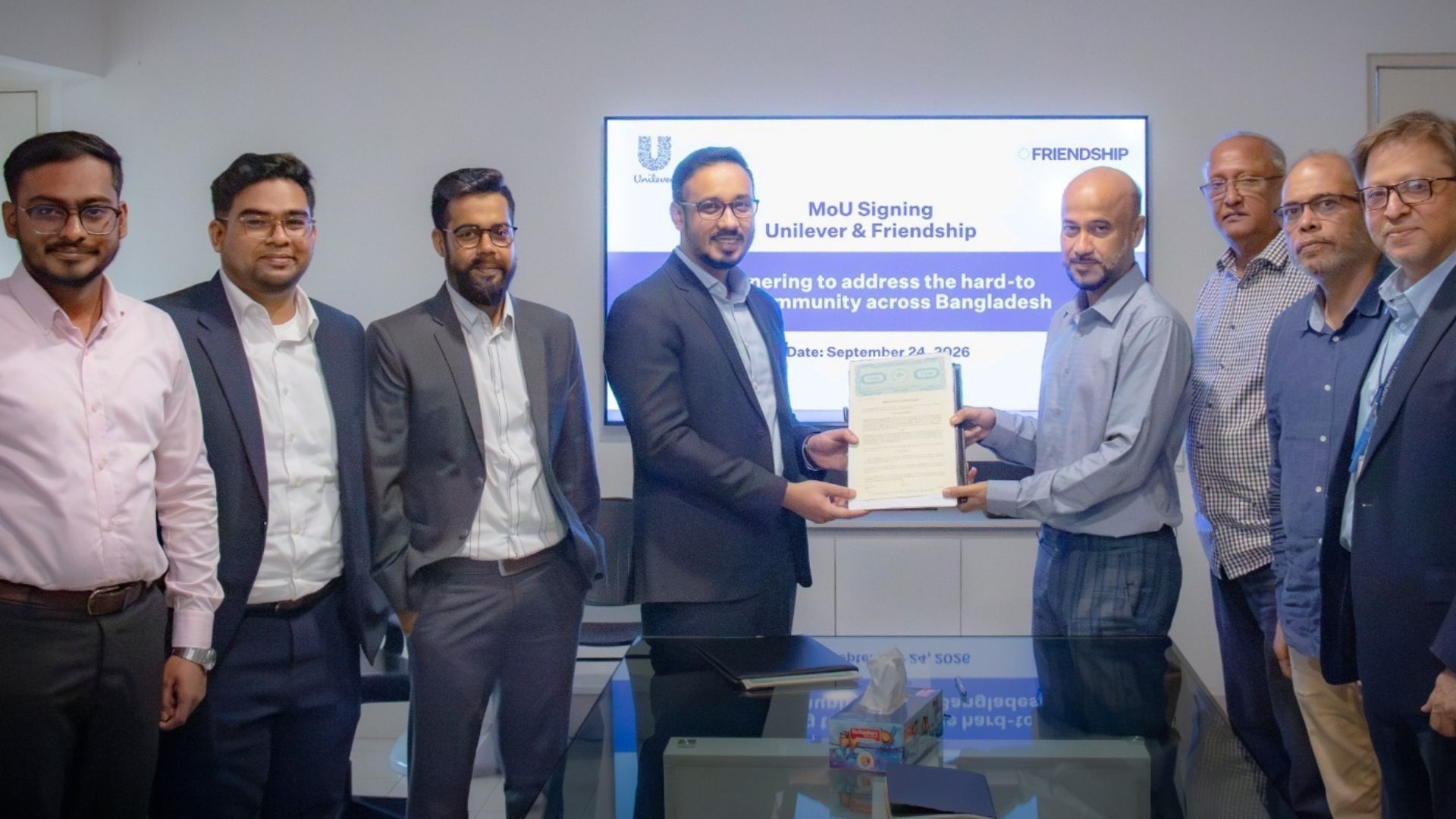 UBL and Friendship representatives at signing ceremony